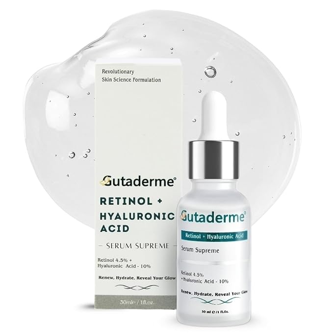 Retinol 4.5% + Hyaluronic Acid 10% - Advanced Anti-Aging Face Serum for Dark Spots, Fine Lines & Wrinkles - Deep Hydration for Radiant, Glowing Skin - 1fl. oz
