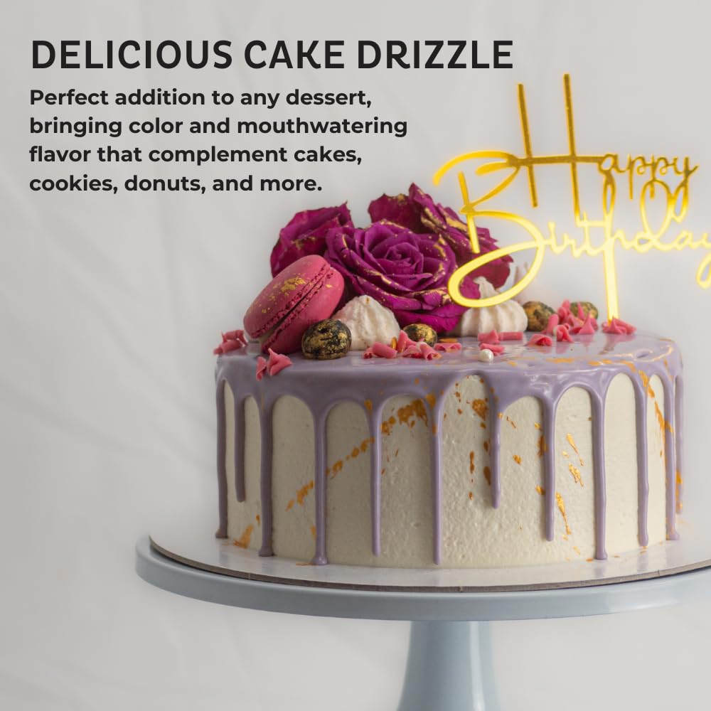 Limoncello-Flavored Cake Drizzle by Chefmaster, Edible Cake Drip Frosting for Decorating, Drip for Cakes, Cupcakes, Cookies, Donuts, 10 oz