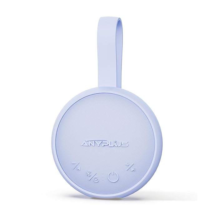 White Noise Sound Machine, Portable Sound Machine for Sleeping Adults & Baby, with Bluetooth 5.1/24 Soothing Sounds/Battery Powered/3 Timer Memory Function for Office/Bedroom/Travel（Purple）