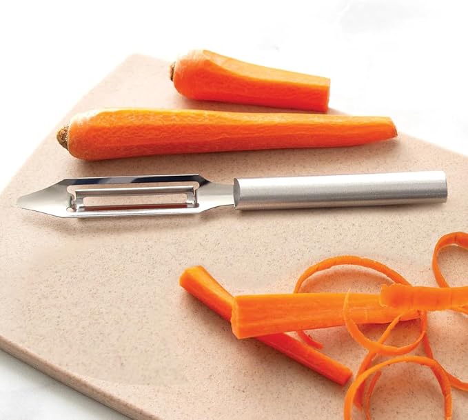 Rada Cutlery Vegetable Peeler (R132), 1.75" Stainless Steel Swiveling Blade, Silver Handle, Pack of 2