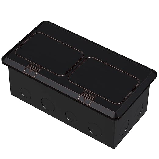 Dual Pop-Up Floor Box Electrical Kit (TR-20A, Oil Rubbed Bronze)…