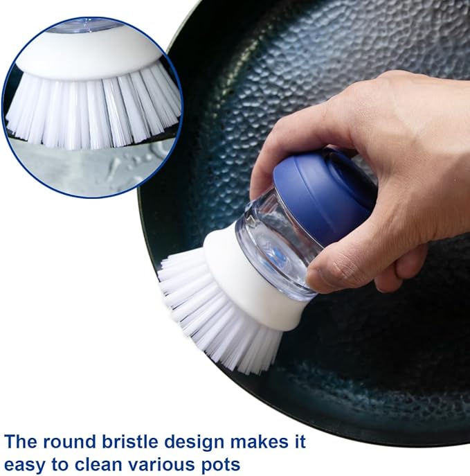 CELOX 24 Pack Non-Scratch Dish Sponge and 2 Pack Dish Brush with Soap Dispenser for Kitchen Cleaning