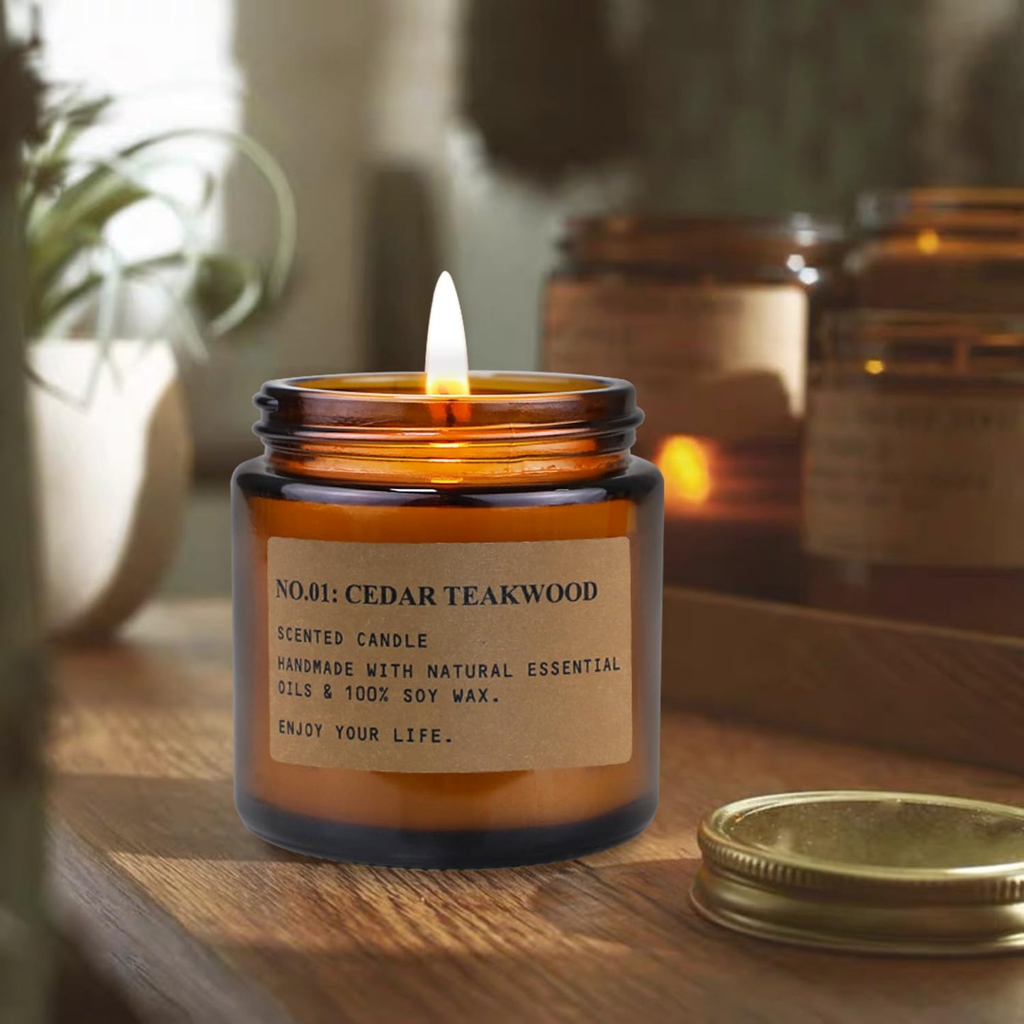 8 Pack Candles for Home Scented, Aromatherapy Jar Candle Gifts for Women, Natural Soy Wax Amber Candle Set, Scented Candles Set for Birthday Valentine Mother's Christmas Day Present