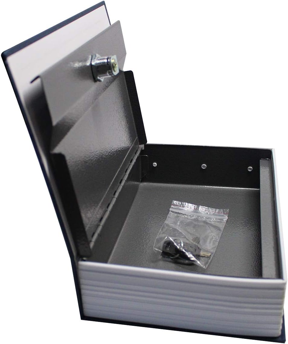 SEPOX® Ultimate Diversion Safe Book Box, Lock Box with Key - Large Sized Blue Dictionary - Ideal for Safeguarding Money, Jewelry, and Valuables - Perfect for Dorms & Homes