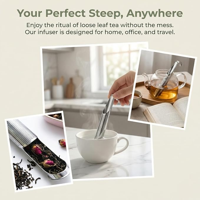 2 Sets Upgraded Version Tea Strainer, Tea Diffusers For Loose Tea，It Is Also Equipped With A Base And A Brush For Easy Placement，Tea Infuser For Loose Leaf Tea Applicable To Office, Home, Travel