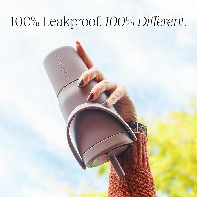 BrüMate Resa 25oz 100% Leakproof Travel Tumbler with Handle & Straw | Flexible SoftSip Straw | Silicone Sleeve for Durability | Stainless Steel | Cup Holder & Travel Friendly Water Bottle | (Lavender)