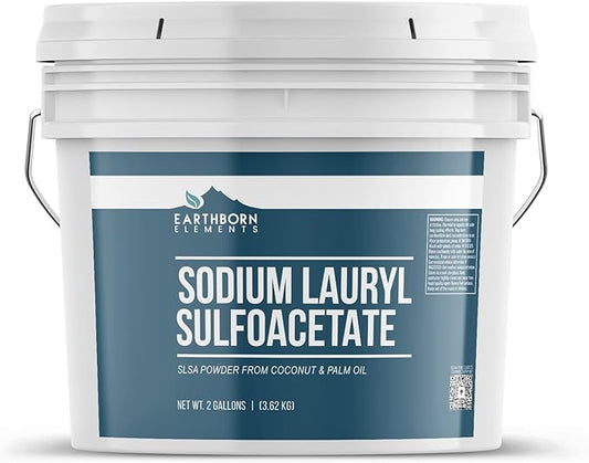 Earthborn Elements Sodium Lauryl Sulfoacetate (SLSA) (2 Gallon) Bath Bomb Additive, Gentle on Skin, Long-Lasting Foam & Bubbles