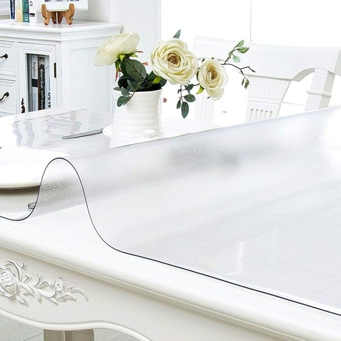 NECAUX Custom 18 x 24 Inch Frosted Desk Cover Protector, 1.5mm Thick Plastic Desk Pad, Table Cover Tablecloth Protector for Office Computer Writing Desk, Side Table, End Table, Night Stand, Dresser