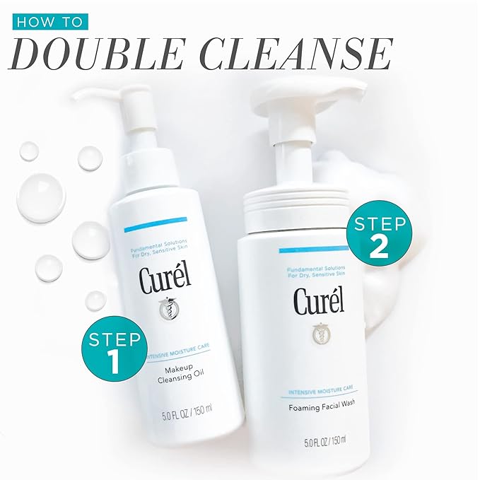 Curel Japanese Skin Care Makeup Cleansing Oil for Face, Makeup Remover & Face wash for Dry, Sensitive Skin, Cleanses & Protects Ceramides, pH Balanced, Fragrance & Alcohol Free Facial Cleanser, 5 Oz