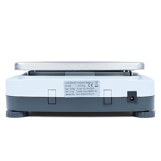 U.S. Solid Digital Lab Scale 5000g x 0.01g Precision Analytical Balance Kitchen Jewelry Scientific Weighing - LCD Display