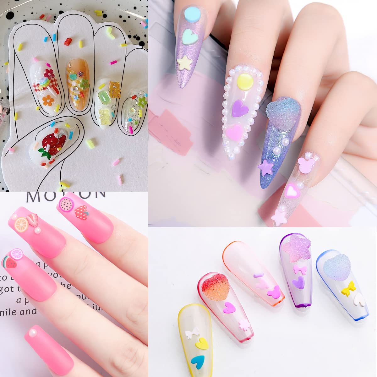 EHOPE 120G Fake Sprinkles Resin Sprinkles Fake Candy Sprinkles Clay Sprinkles Polymer Sprinkles Polymer Clay Slices for Nail Art DIY Crafts Cake Phone Case（Clay Slices+Sugar+Zuan+12C-120G