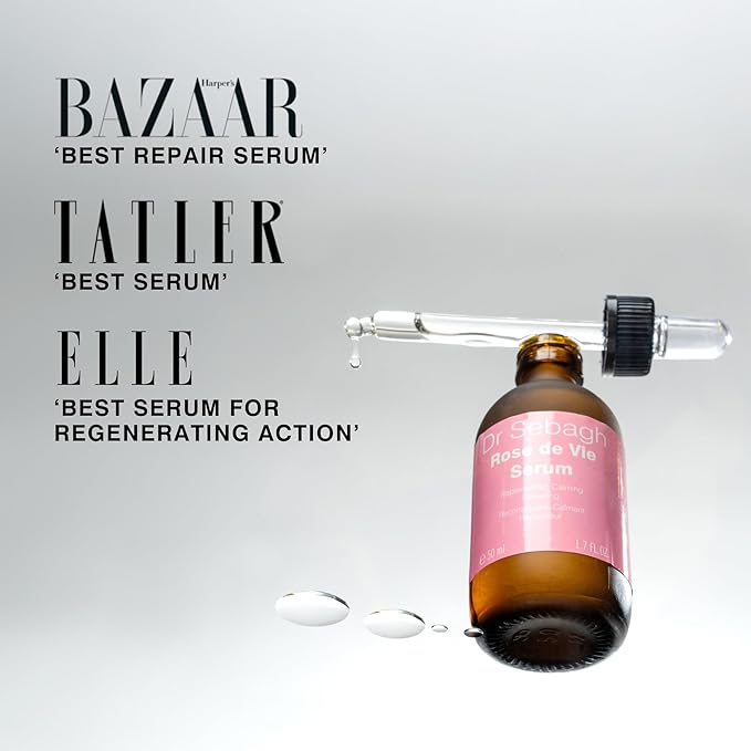 Dr Sebagh Rose de Vie Serum - 1.7 fl oz - Award-Winning Nourishing Anti-Aging Formula - Use with Dry, Mature, or Sensitive Skin - Designed to Soothe Redness & Irritation - Regenerating & Invigorating
