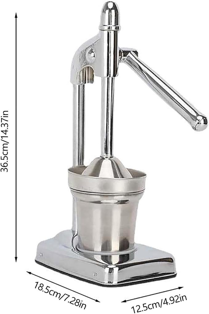Cast Iron Hand Juicer, Manual Citrus Press, Heavy Duty Lime Lemon Orange Juicer for Fresh Juice, Easy Clean