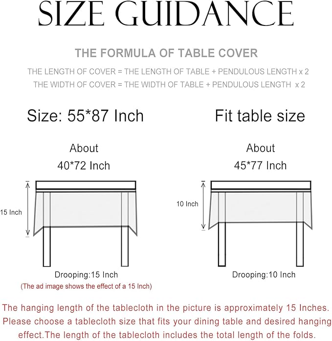 patdrea Designer Linen French Tablecloth for Rectangle Table,Fall Country Breathable Floral Tablecloths,Table Cover for Kitchen Dining,Tea Party,Christmas,Thanksgiving,55"x87"-Oliveirad