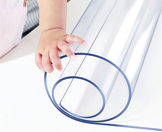 42x44 Inch Multisize Clear Vinyl Desk Blotter Mat Table Protector PVC Plastic Tablecloth Liner Cover Mat Wipeable Easy Clean Protective Pad Eco Furniture Coffee Dining Meeting Tabletop Water Resistant