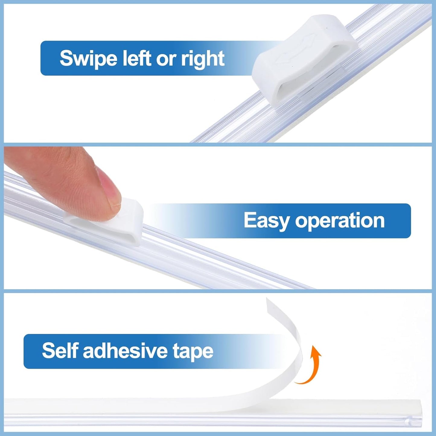 PATIKIL 12pcs Plastic Wrap Cutter, 12in Plastic Wrap Slide Cutter Self Adhesive Installation Replacement for Aluminum Foil Wax Paper Parchment Paper Wrap Dispenser, White