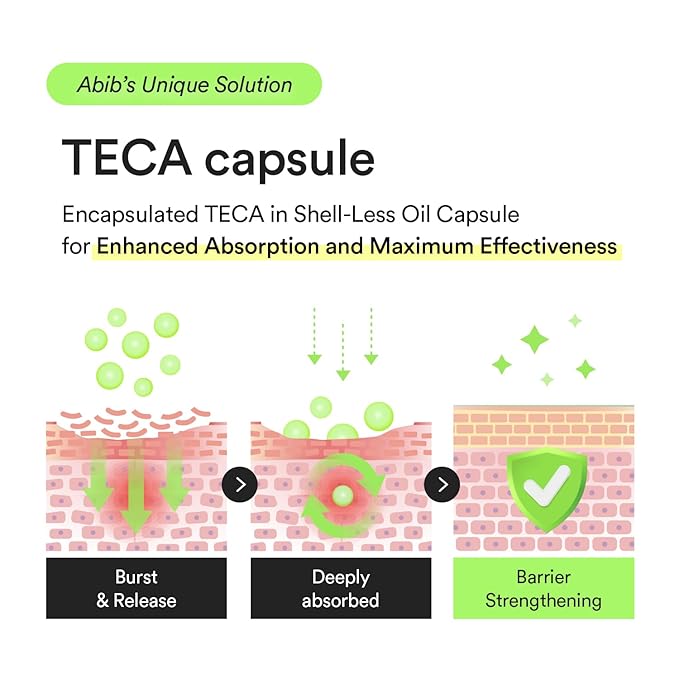 Abib Heartleaf TECA capsule serum Calming drop 1.69 fl.oz. | Soothing Hydration with Centella Asiatica & Niacinamide | Lightweight Korean Skincare for Sensitive Skin