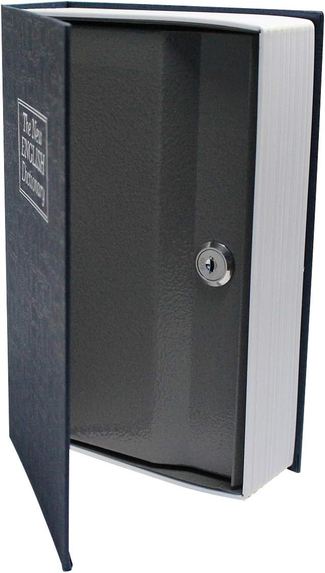 SEPOX® Ultimate Diversion Safe Book Box, Lock Box with Key - Large Sized Blue Dictionary - Ideal for Safeguarding Money, Jewelry, and Valuables - Perfect for Dorms & Homes