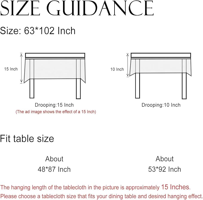 ISAENNE Designer French Red Long Rectangle Tablecloth,Linen Table Cloth with Cashew Pattern,Stain Proof Decor Tablecloths for Dining Thanksgiving Kitchen Christmas,63"*102"-Chauffrey D