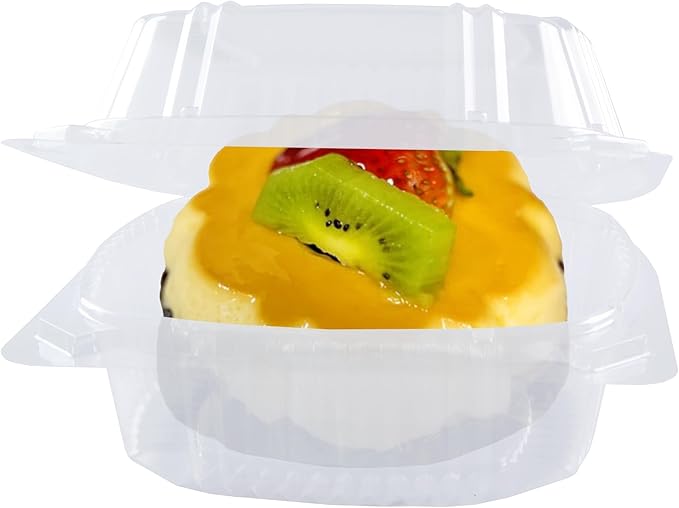 O’Creme Bakeable Plastic Mini Cake Pan with Container - Baking Pan With Non-Stick Silicone - Reusable Mold For Baking and Much More - and Clear Snap-Closure Container - 25 Cake Pans + 25 Containers