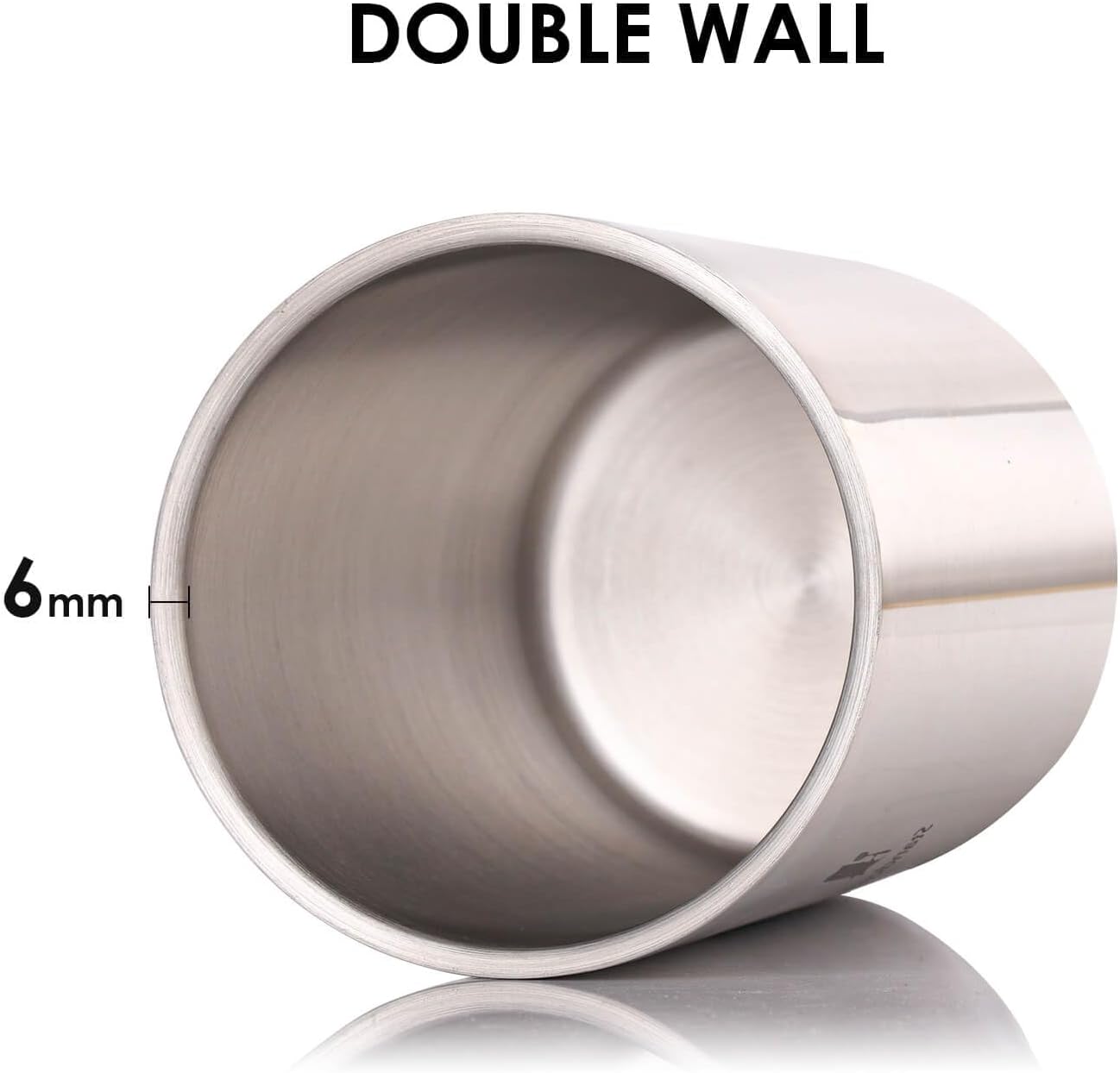 Double Wall Utensil Holder - 304 Stainless Steel Sleek Kitchen Utensil Holder for Countertop, Spatula Spoon Storage Organizer, Large Cooking Utensil Caddy Counter, Shining Utensil Crock, Mirror Polish