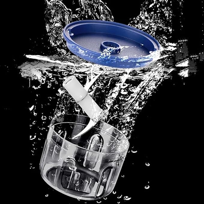 Electric Garlic Chopper, Mini Portable Veggie Chopper, 2026 New Small Garlic Chopper Mincer, USB Rechargeable, Wireless Veggie Grinder, For Mashing Onion, Garlic, Chili, Ginger (Blue, 3 blades)