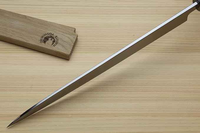 Yoshihiro Shiroko High Carbon Steel Kasumi Yanagi Rosewood Handle Sushi Sashimi Chef Knife (10.5" (270mm))