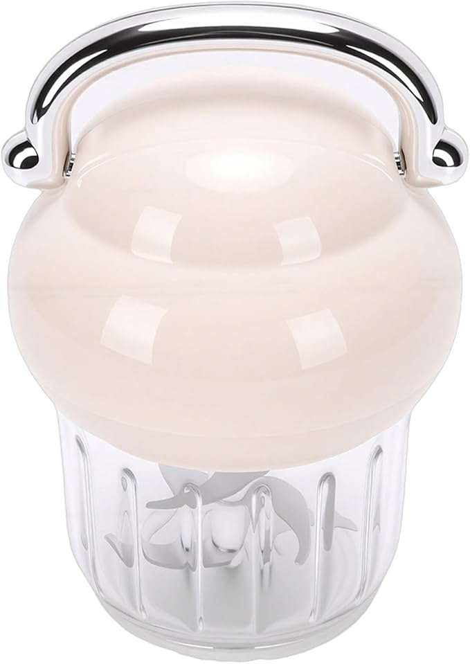 Electric Garlic Chopper, 21000 RPM Portable Veggie Chopper Garlic Onion Grinder Masher, Cordless Mini Baby Food Processor, for Ginger, Chili, Fruit, 350ML