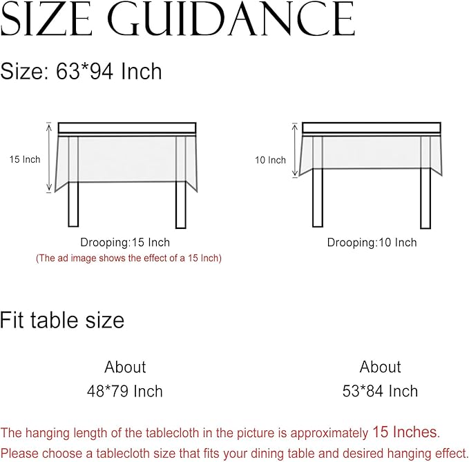 ISAENNE Designer French Long Rectangular Tablecloth,Linen Orange Floral Pattern Indoor Table Cloth,Wrinkle Resistant Decor Table Cloth for Dining Thanksgiving Kitchen Party,63"*94"-Alvarado D
