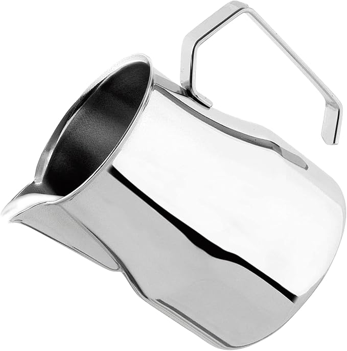 VIA CREMA Stainless Steel Milk Frother Jug for Coffee Machine Milk Frothing Pitcher 500 ml Made in Italy