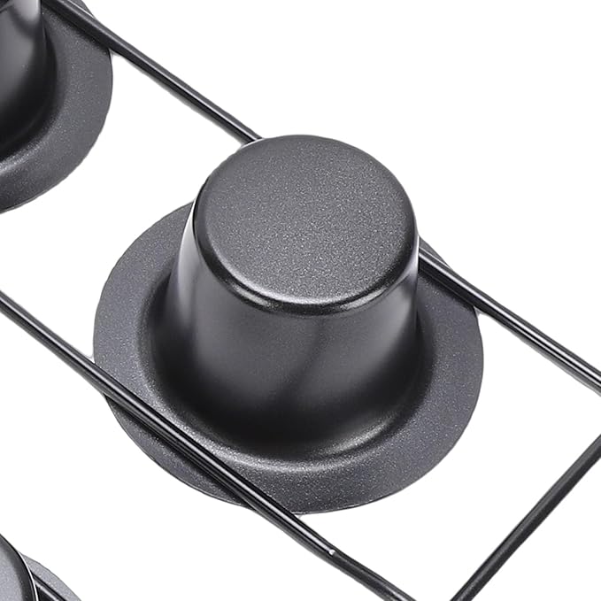 FOSA 6 Cup Popover Pan, Deep Non Stick Carbon Steel Bakeware with Even Heating for Baking Popovers Muffins Puddings and Easy Cleanup