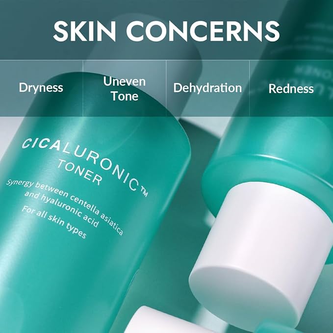 MIZON Cicaluronic Toner Centella Asiatica Hyaluronic Acid 90% Natural Ingredients Niacinamide Adenosine Long Lasting Hydration Korean Skincare (150ml/5.07fl oz)