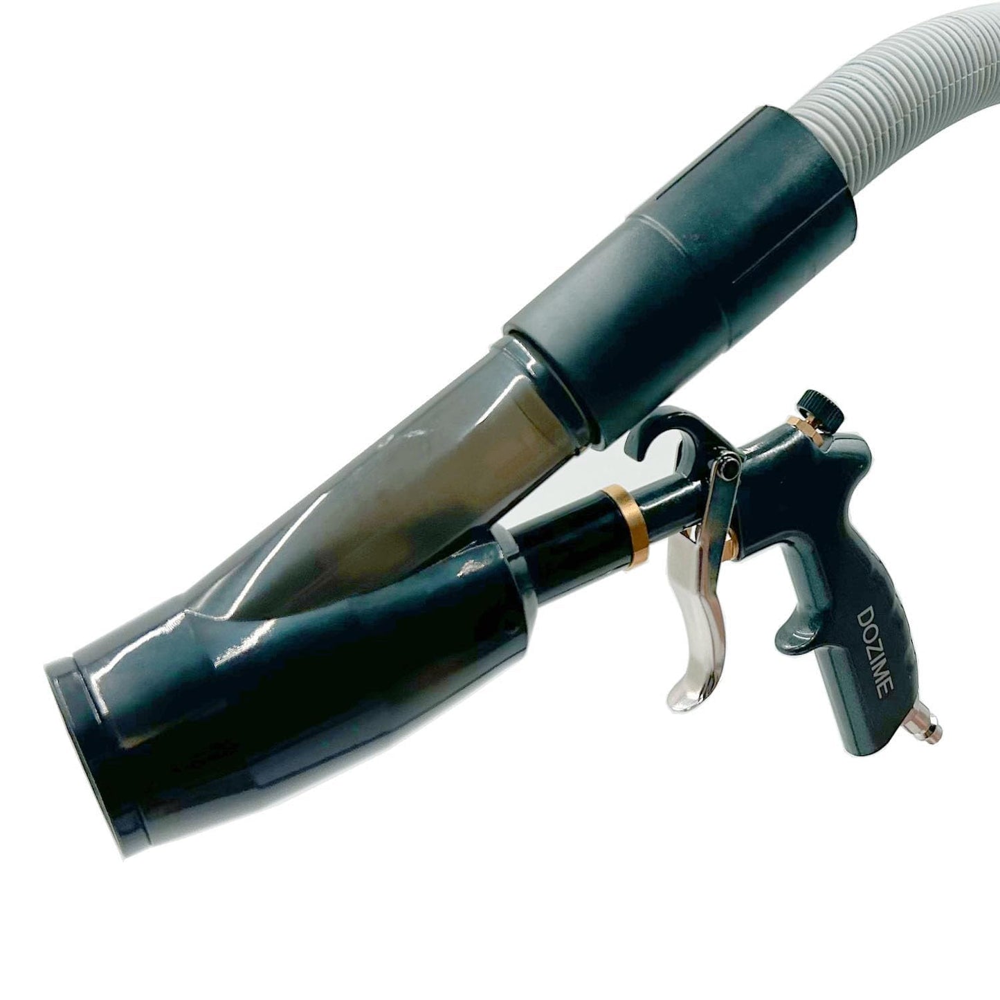 DOZIME Car Interior Detailing Air Blow Gun &vacunm Gun,Cleaning Gun Quickly Blasts Dirt and Dust from Surface Works with Air Compressor(Upgrade Aluminium Rotate Tube) 2IN1