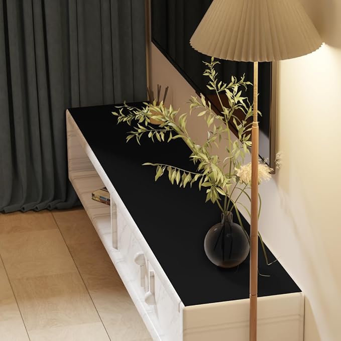 Dresser Protector Top - Can Be Used On Both Sides Waterproof and Easy to Clean Good Flatness Used for Dresser Table(Black+Black 10x39)