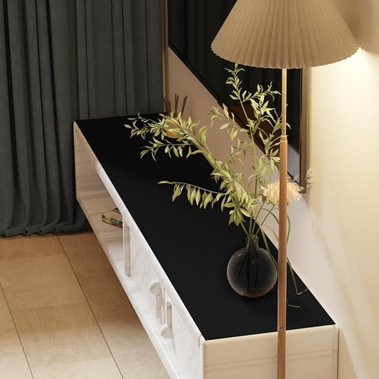 Dresser Protector Top - Can Be Used On Both Sides Waterproof and Easy to Clean Good Flatness Used for Dresser Table(Black+Black 10x39)