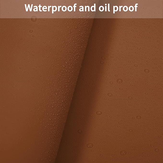 Leather Desk Mat,1.8mm Thick,16x54 Inch Desk Cover,Desk Protector Mat,Dresser Cover Top,Table Cover Rectangle,End Table Cover,Coffee Table Cover Rectangle(Brown+Gray,16x54)