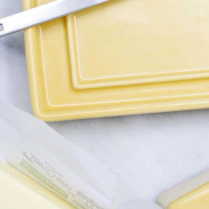 ZERO JAPAN Compact Butter Dish for Countertop, Fits West Coast Butter Sticks (Stubby Size), Ceramic Butter Keeper with Lid, Space-Saving Design, Made in Japan, Carrot