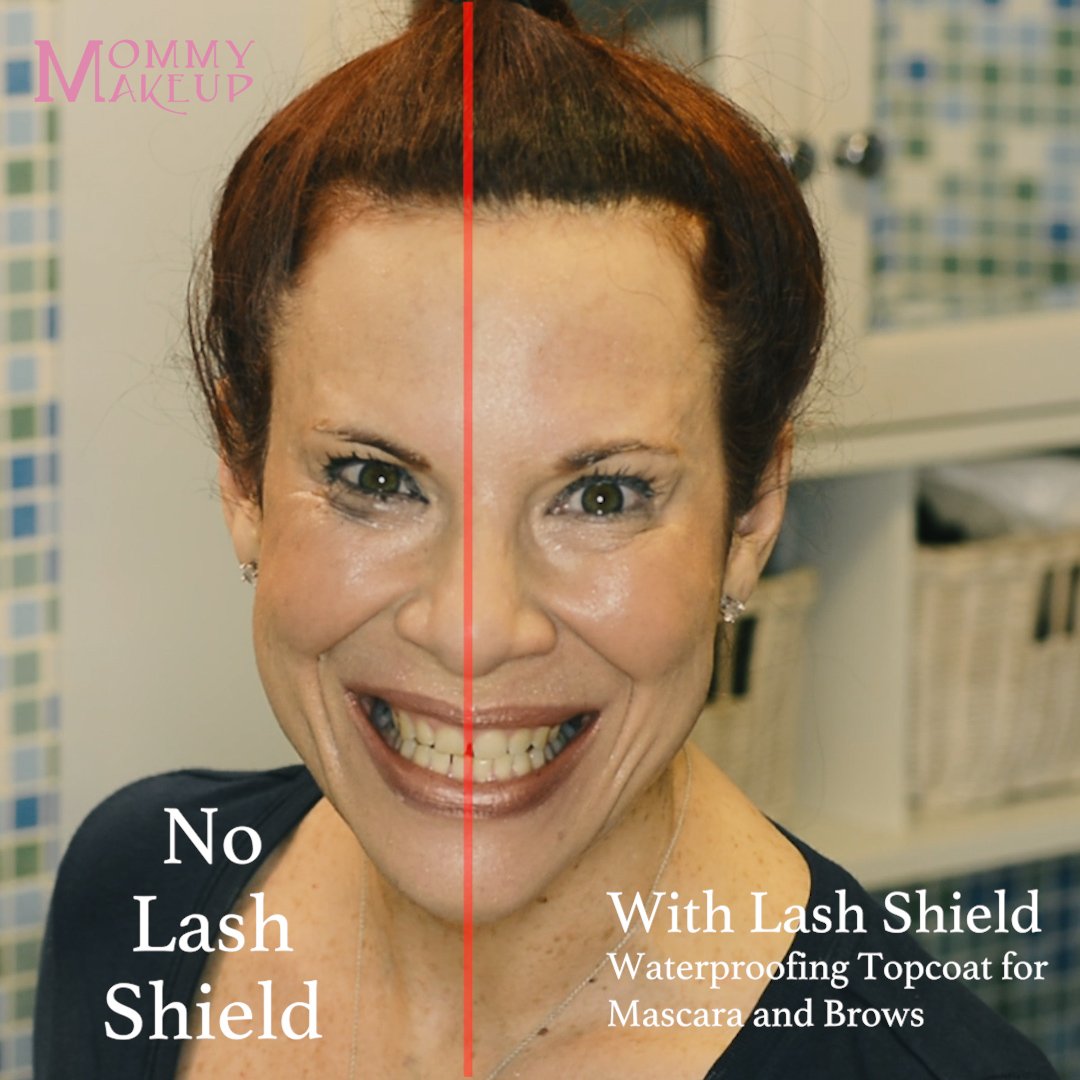 Lash Shield Waterproofing Top Coat for Mascara & Brows - Sweatproof, Tear-proof, Waterproof, Smudge-proof Mascara Fixer - Long Lasting Clear Eyelash Sealer by Mommy Makeup