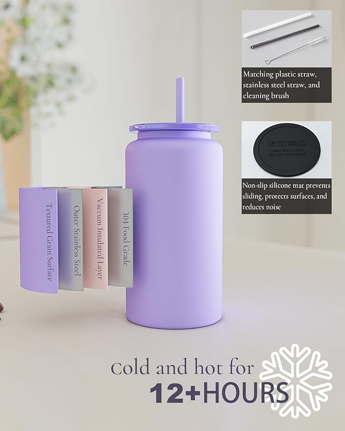 10Pack Glass Cups with Lids and Straws, 16oz Stainless Steels Cups, Beer Cups, Iced Coffee Cups, Smoothie Cups, Drinking Cups, Green (Textured Matte Finish, Not Sublimatable)