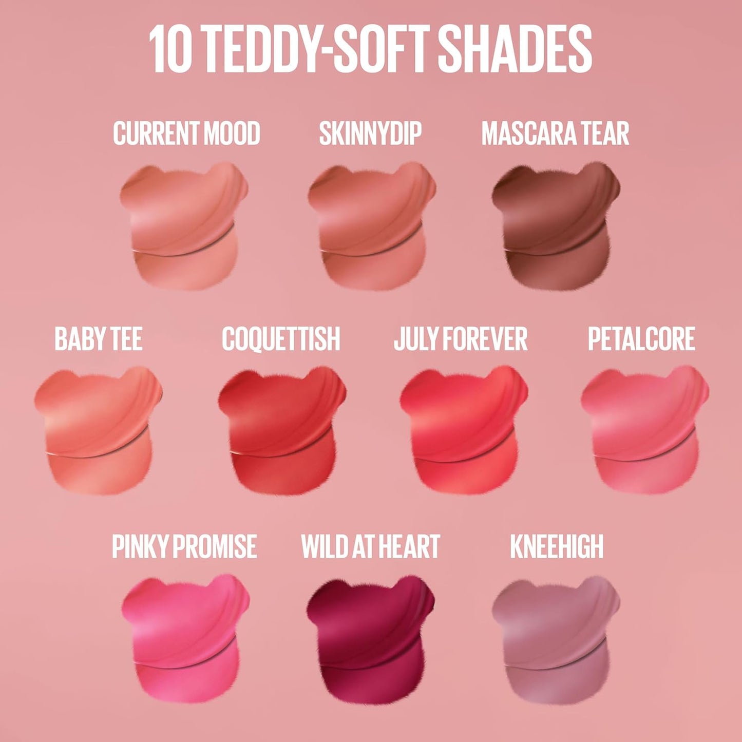 Maybelline Super Stay Teddy Lip Tint, Long Lasting Matte Lipstick For Up To 12HR Wear, Skinnydip, 1 Count