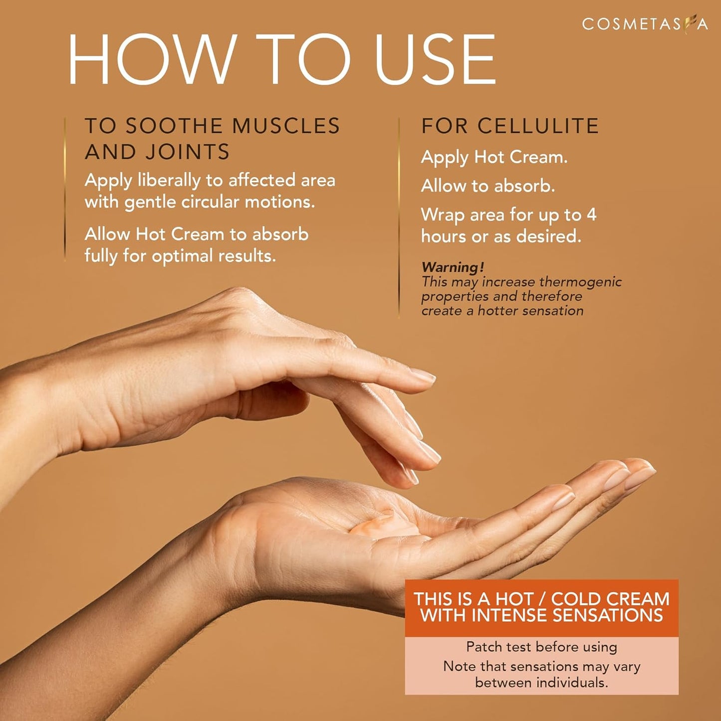 Cellulite Massage Oil & Hot Cream - 100% Natural Cellulite Oil & Gel, Highly Absorbable, Firm, Tone, Tighten & Moisturize Skin - Soothes Muscles (16.9 Fl Oz Each Bottle)