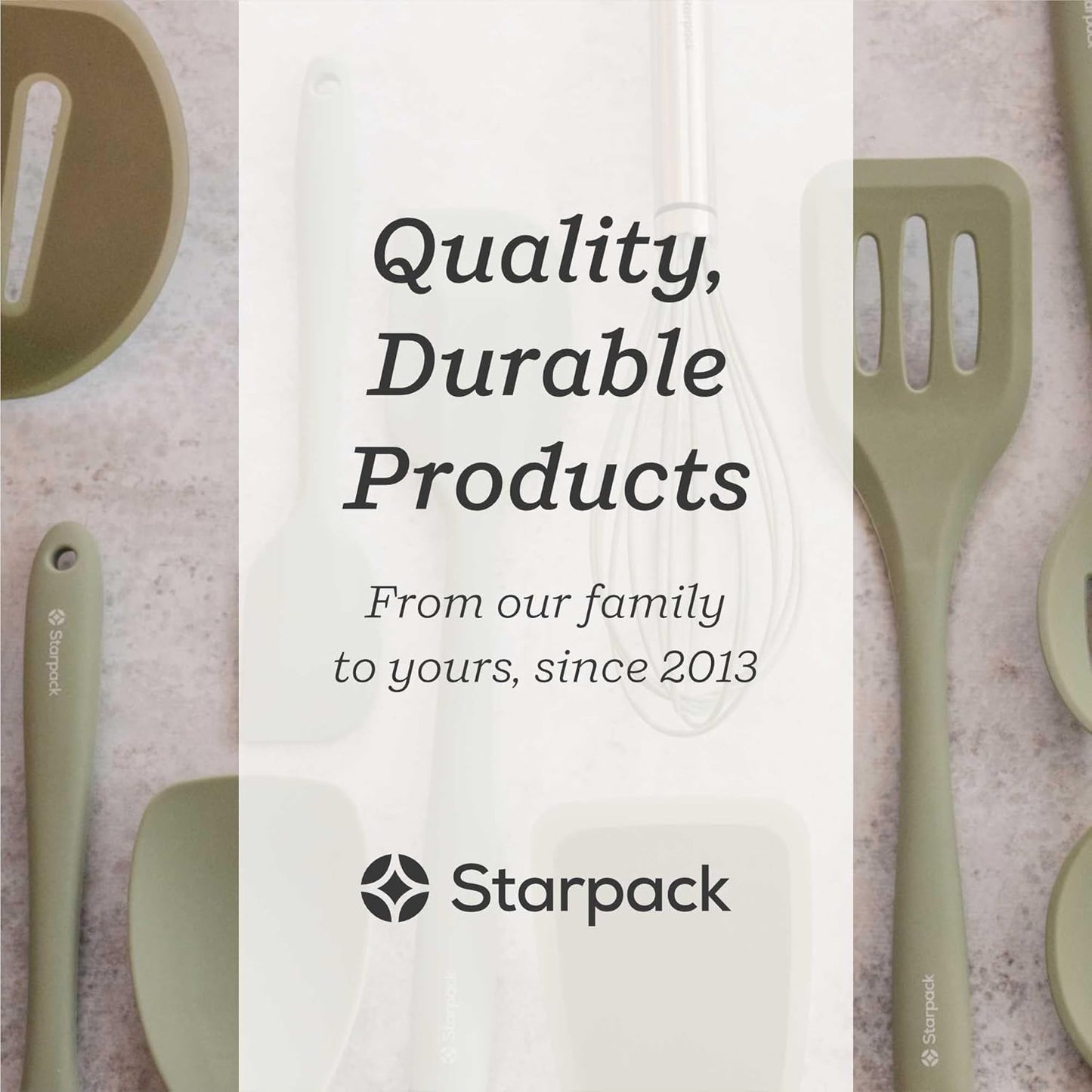 Starpack 'Forking Good' XL Premium Silicone Pasta Fork (13.5") - Spaghetti Spoon High Heat Resistant to 600°F - Silicone Pasta Spoon Strainer - Pasta Server Spoon with Teeth - Pasta Server Utensil
