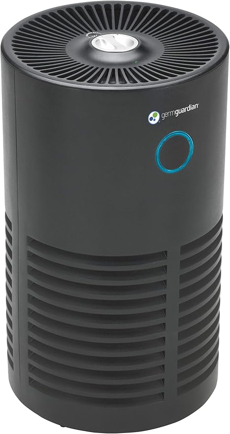 GermGuardian True HEPA Filter Air Purifier for Home, Office, Bedrooms, Filters Allergies, Pollen, Smoke, Dust, Pet Dander, UV-C Sanitizer Eliminates Germs, Mold, Odors, Quiet 4-in-1 AC4700BDLX
