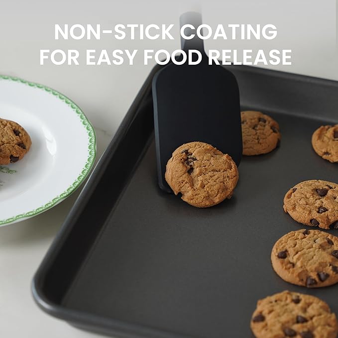 LISI Nonstick Stackable Baking Pans Set, Cookware Sets Baking Tray (13" x 9" (3 Pack Quarter Sheet))