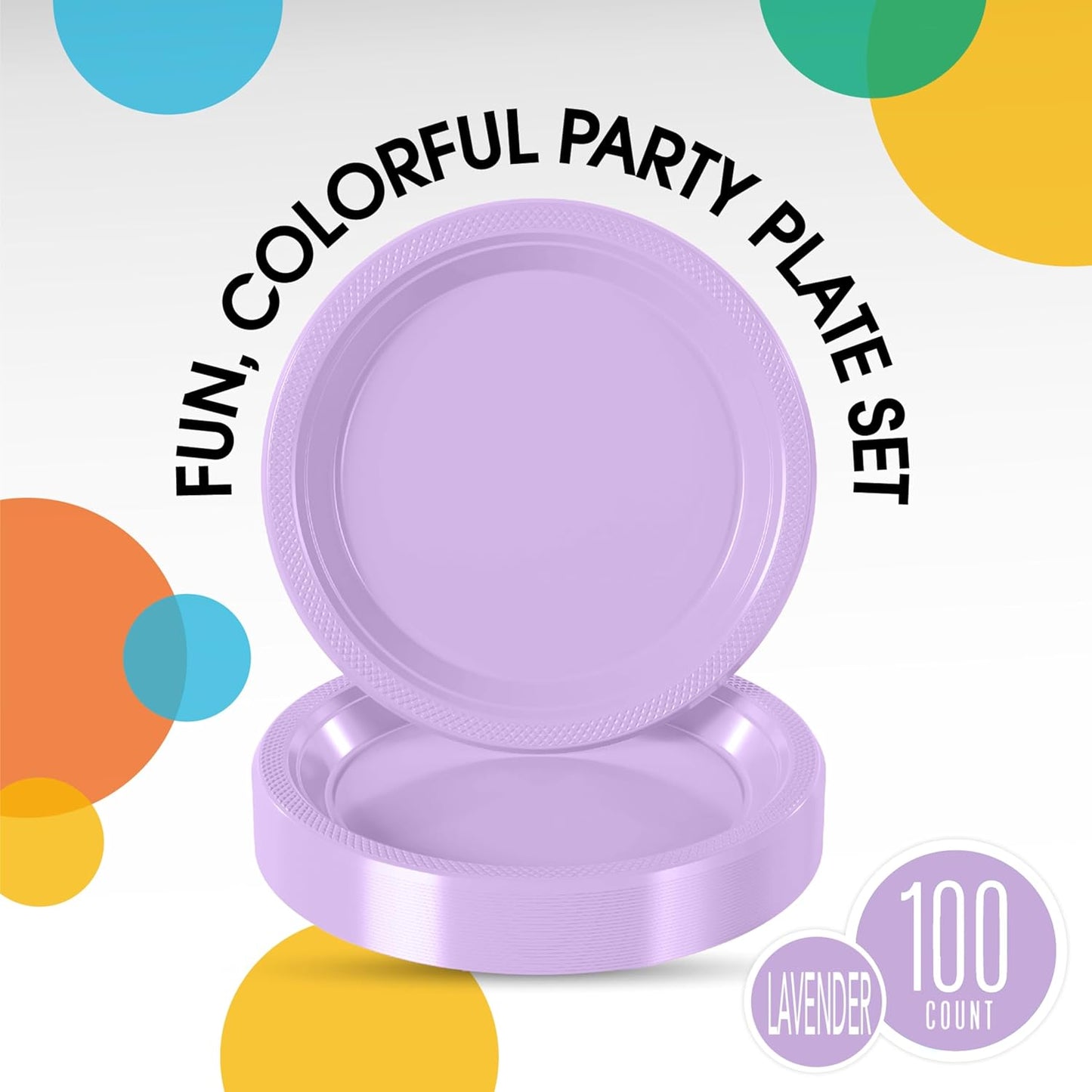 Exquisite Party Solids Orange Plastic Plates For Party 7" Orange Disposable Plates Heavy Duty Supplies 100 Pcs Plastic Dinnerware Sets Heavy Duty 350 GSM Disposable Dinnerware Set