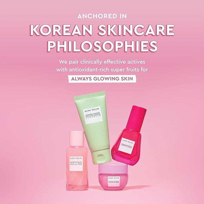 Glow Recipe Watermelon Glow Icons Skin Care Gift Set - Niacinamide Dew Drops Face Serum (40ml) + PHA + BHA Pore Minimizing Toner with Hyaluronic Acid (150ml) + Pink Juice Facial Moisturizer (25ml)