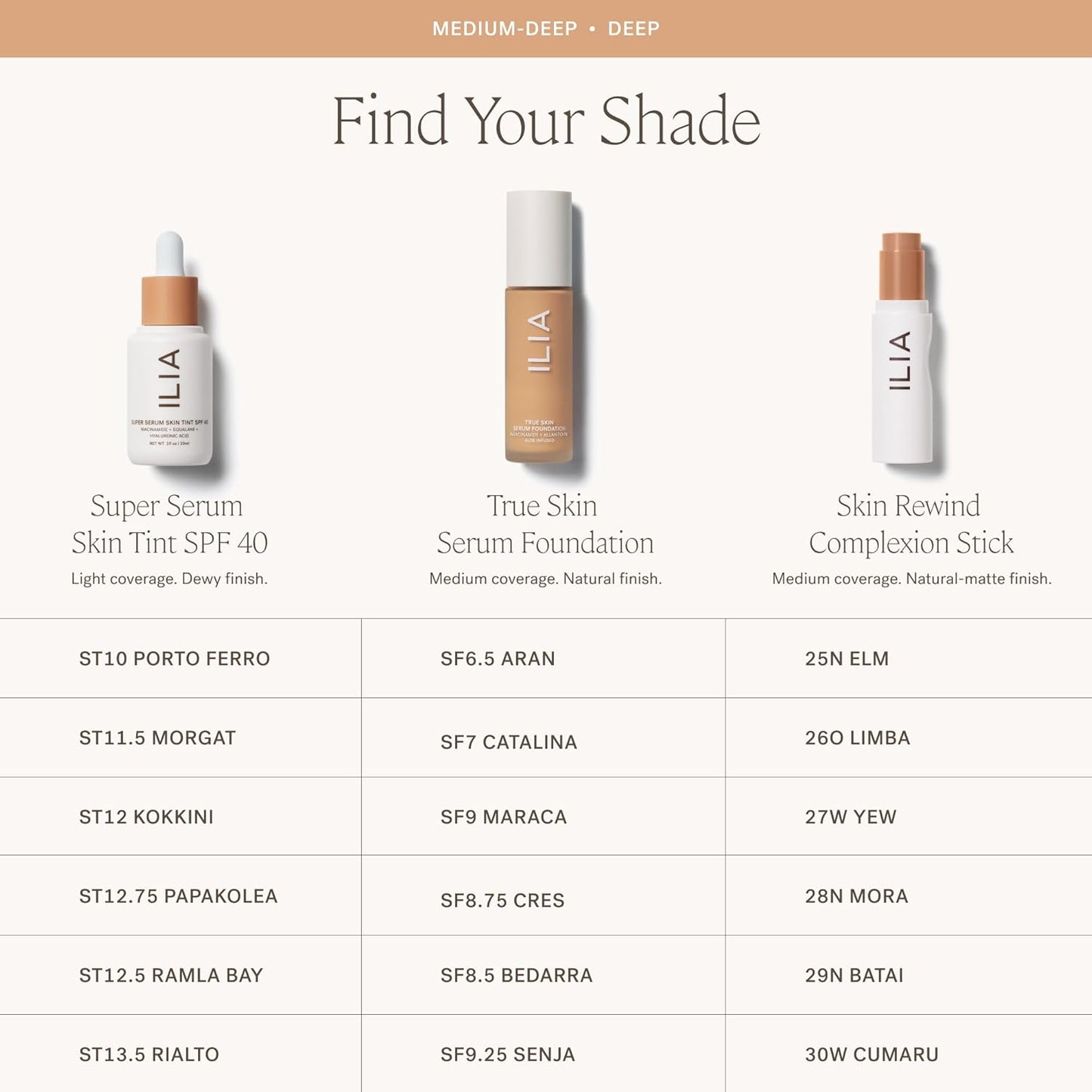 ILIA - Skin Rewind Complexion Stick - Foundation + Concealer + Skincare | Non-Toxic, Vegan, Cruelty-Free, Clean Makeup (28N - Mora, 0.35 oz | 10 g)