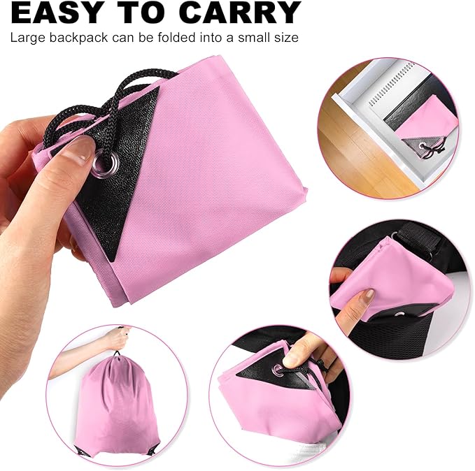 GoodtoU Drawstring Bags, Nylon Backpacks Draw String Gym Bags for Sport, Traveling, Team (Pink, 128Pcs)