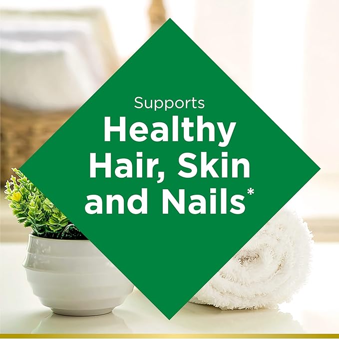 Nature's Bounty Biotin, Vitamin Supplement, Supports Metabolism for Cellular Energy and Healthy Hair, Skin, and Nails, 5000 mcg, 150 Softgels