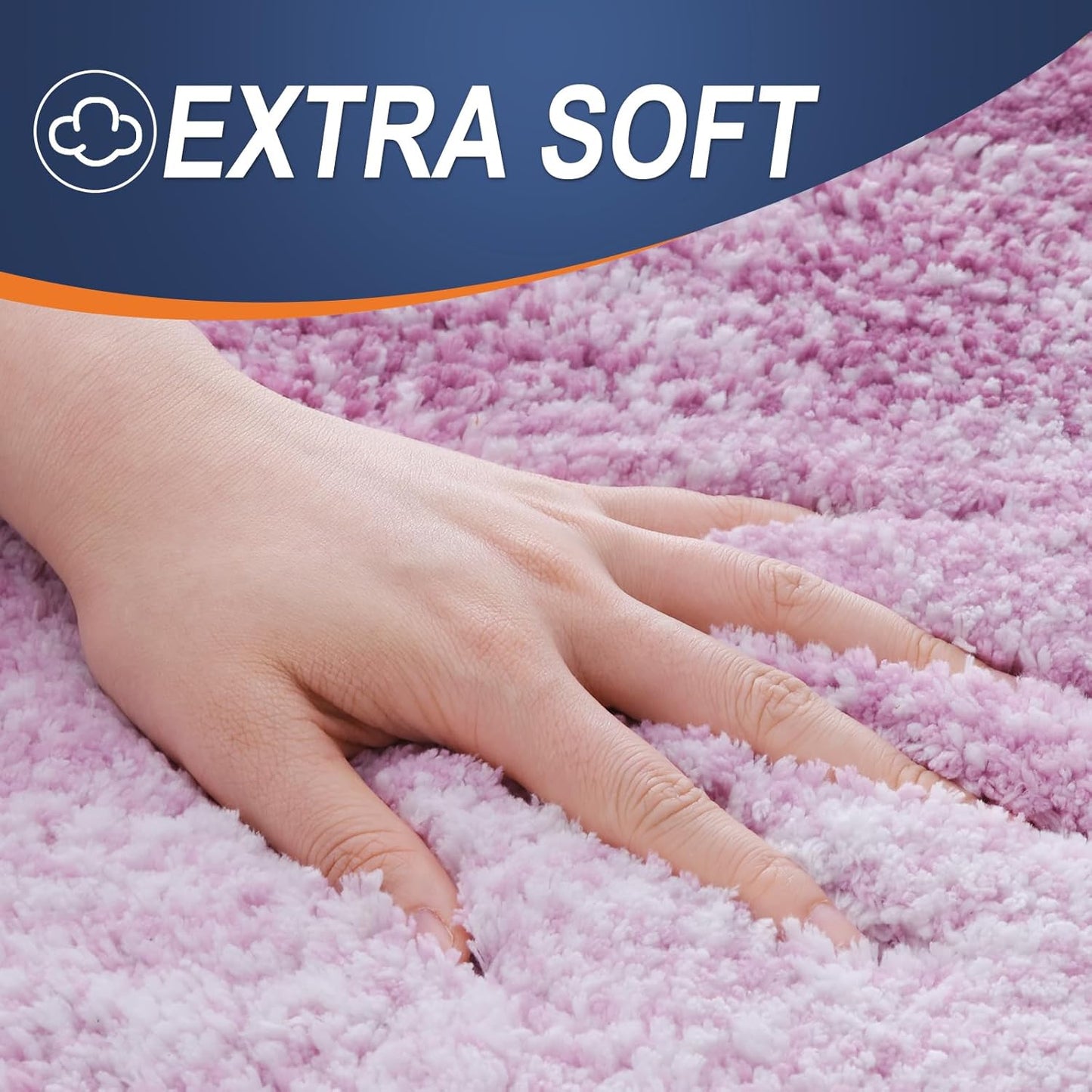 OLANLY Bathroom Rugs Mat 36x24, Extra Soft Absorbent Microfiber Bath Rugs, Rubber Backing, Quick Dry, Washable Bath Mats for Bathroom Floor, Tub and Shower, Home Decor Accessories, Pinkish-Purple